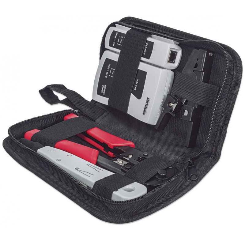 Intellinet 4-Piece Network Tool Kit 4 Tool Network Kit Composed of LAN Tester LSA punch down tool Crimping Tool and