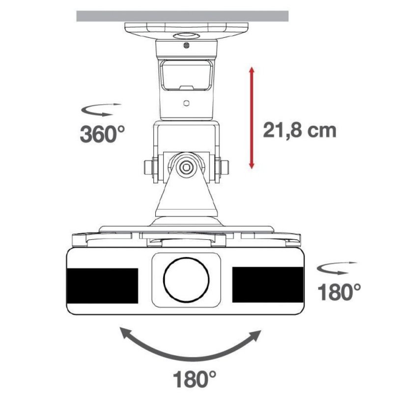Techly Universal Ceiling Bracket for Projector White ICA-PM 100WH