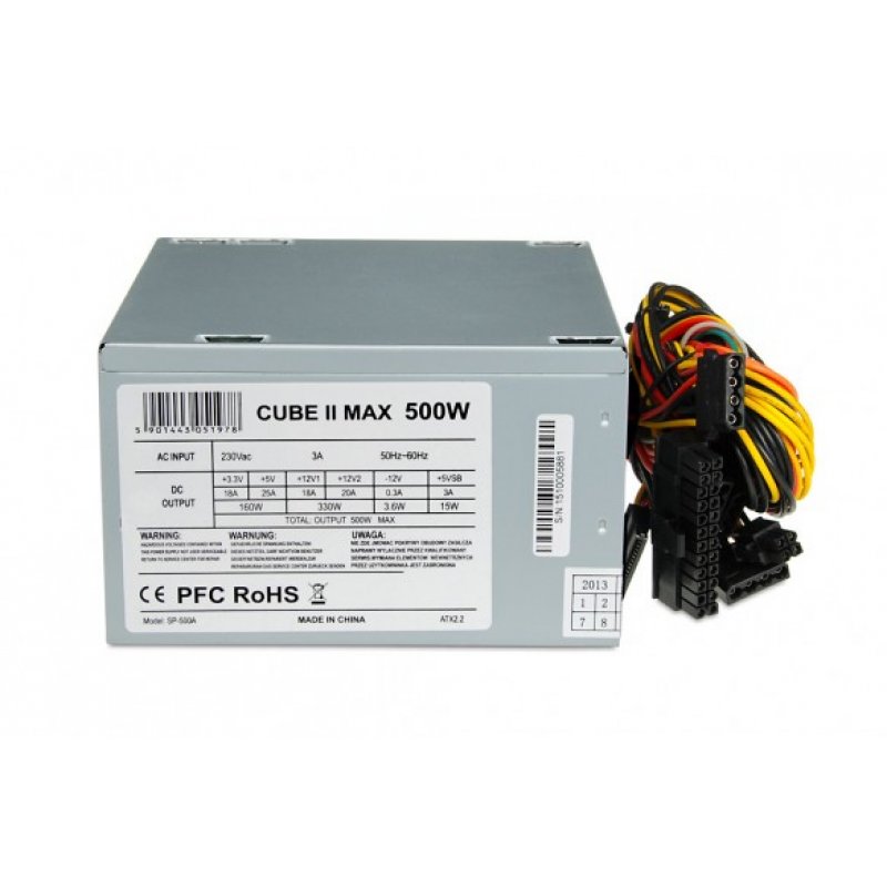 iBox CUBE II power supply unit 500 W 20 4 pin ATX ATX Silver