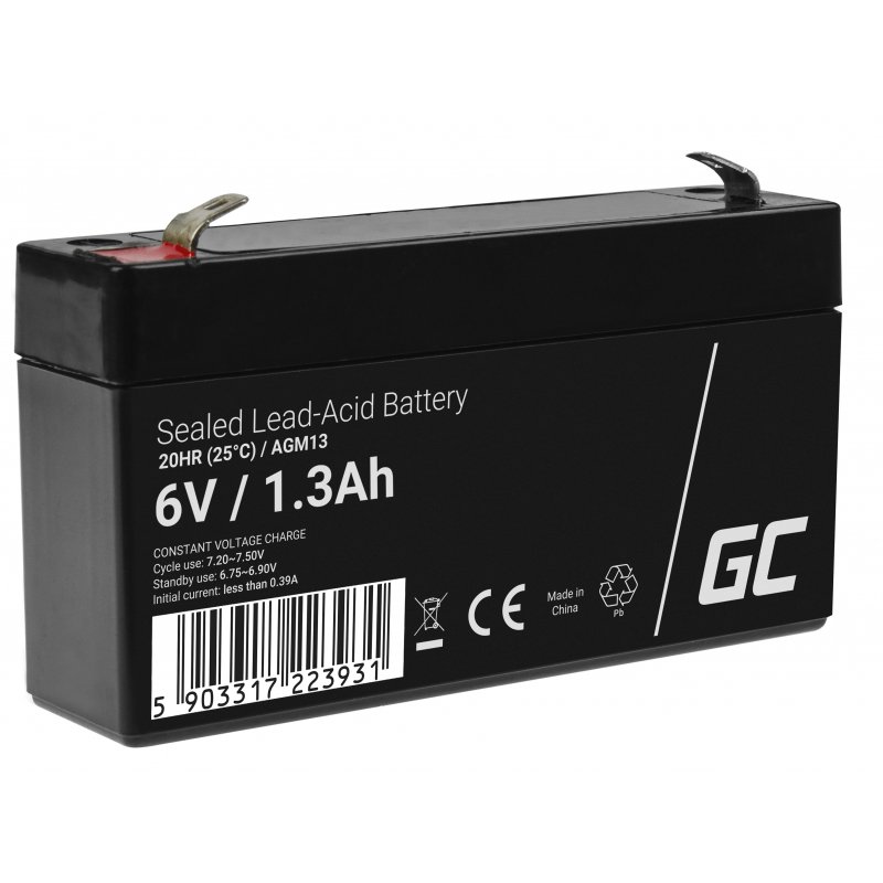 Green Cell AGM13 Batterie de l'onduleur Sealed Lead Acid (VRLA) 6 V 1,3 Ah