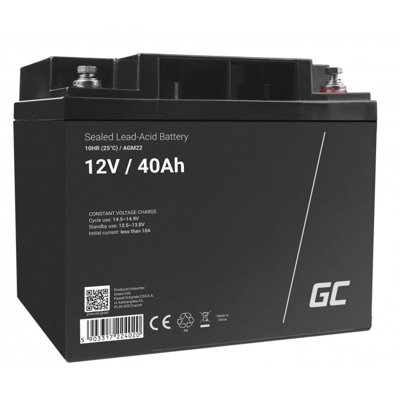 Green Cell AGM22 Batterie de l'onduleur Sealed Lead Acid (VRLA) 12 V 40 Ah
