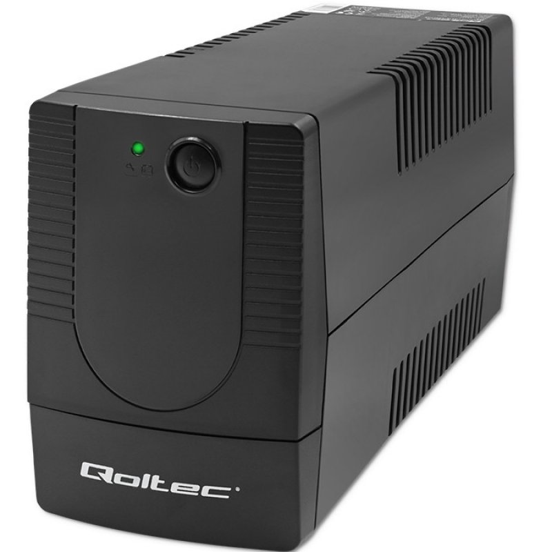 Qoltec 53774 alimentation d'énergie non interruptible Interactivité de ligne 1 kVA 600 W 1 sortie(s) CA