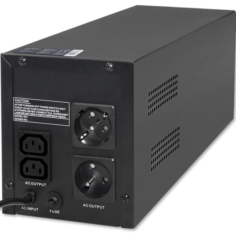 Qoltec 53776 alimentation d'énergie non interruptible Interactivité de ligne 1,5 kVA 900 W 4 sortie(s) CA