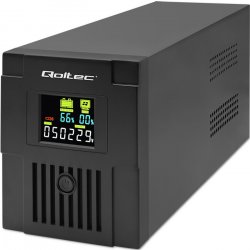 Qoltec 53770 alimentation d'énergie non interruptible Interactivité de ligne 1,5 kVA 900 W 2 sortie(s) CA
