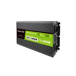 Green Cell KFZ Spannungswandler Power Inverter 24V 230V 3000W/6000W USB/2x Steckdose/Display Black