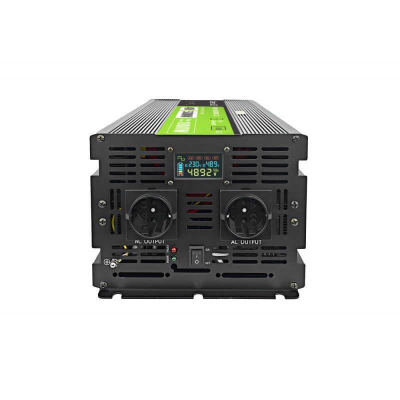 Green Cell KFZ Spannungswandler Power Inverter 48V 230V 5000W/10000W 2x Steckdose/Display Black