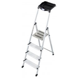 Krause 126528 ladder Step ladder Aluminium, Black