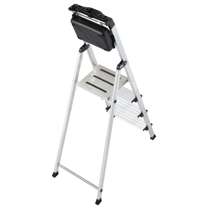 Krause 126528 ladder Step ladder Aluminium, Black