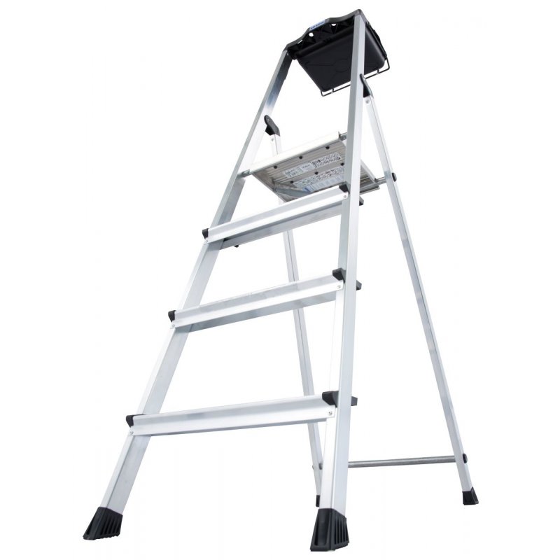 Krause 126528 ladder Step ladder Aluminium, Black