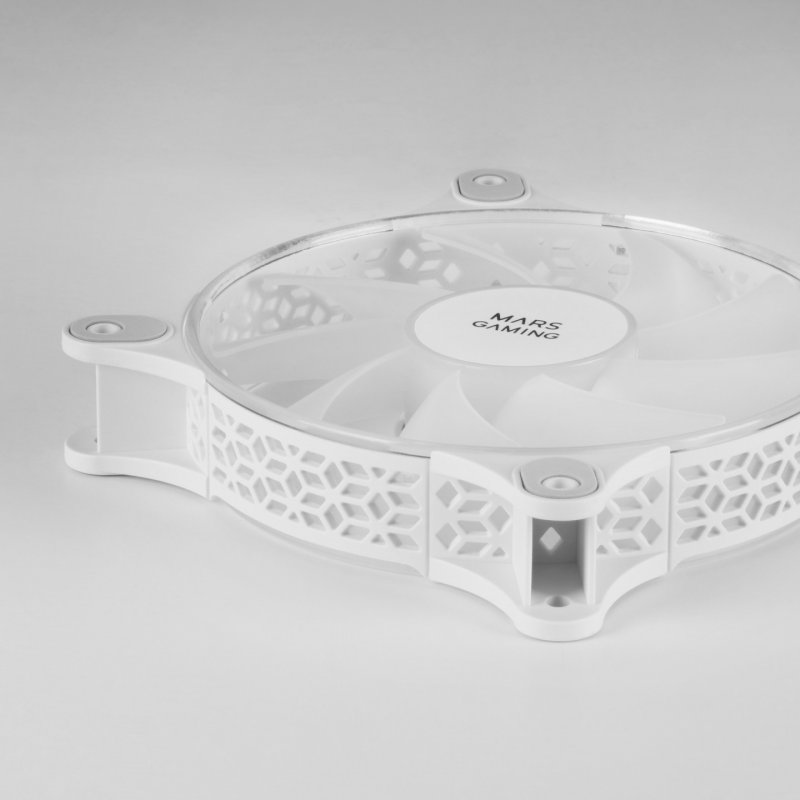 Lot de 2 Ventilateurs boitier Mars Gaming MF-Duo RGB - 12cm (Blanc)