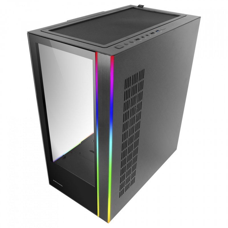 Mars Gaming MC-ULTRA Black Custom XXL E-ATX Gaming Tower Dual ARGB LED Stripes Dual Tempered Glass Windows Dual