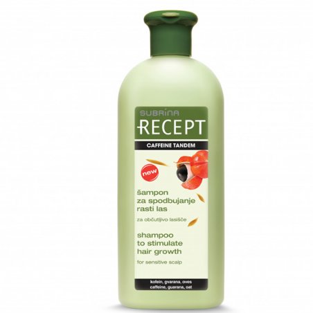 Sampon Subrina Professional Recept Caffeine Tandem Care, Scalp Sensibil / Stimulare Crestere Par, 400ml