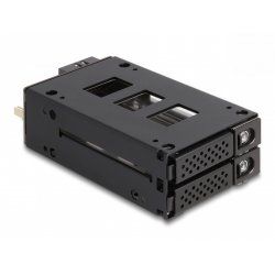 DeLOCK 47019 drive bay panel 2x 2.5" Storage drive tray Black
