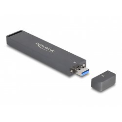 DeLOCK 42021 Boîtier de disques de stockage Enceinte ssd Gris M.2