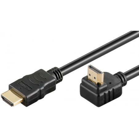 High-Speed-HDMI 90°-Kabel mit Ethernet (schwarz, 5 Meter)