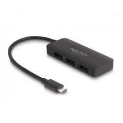 DeLOCK 88041 interface hub DisplayPort Black