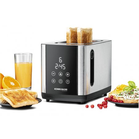 Toaster Sunny TO 850 (edelstahl/schwarz, 800 Watt, für 2 Scheiben Toast)