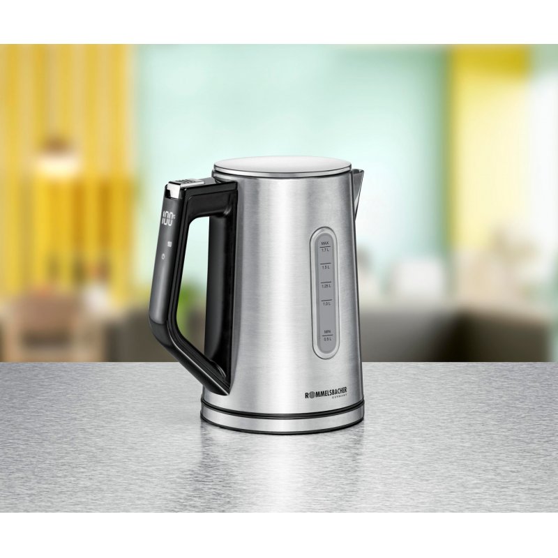 Wasserkocher Sunny WK 3000 (edelstahl/schwarz, 3.000 Watt, 1,7 Liter)