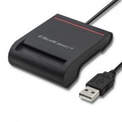 Qoltec 50642 lecteur de carte magnétique Noir USB