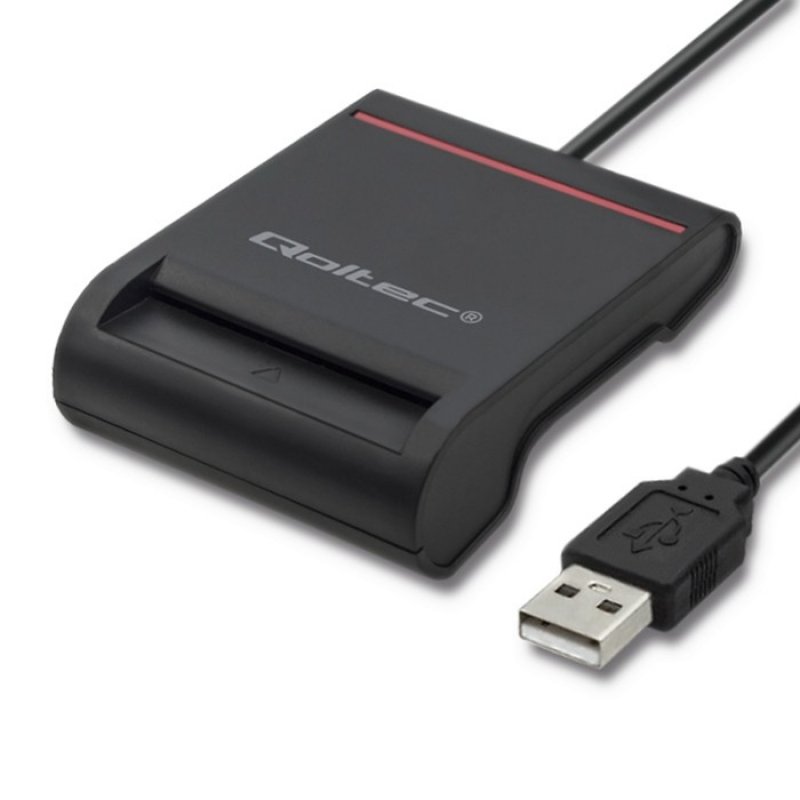 Qoltec 50642 lecteur de carte magnétique Noir USB