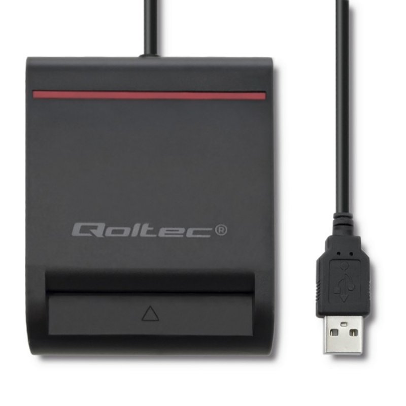 Qoltec 50642 lecteur de carte magnétique Noir USB