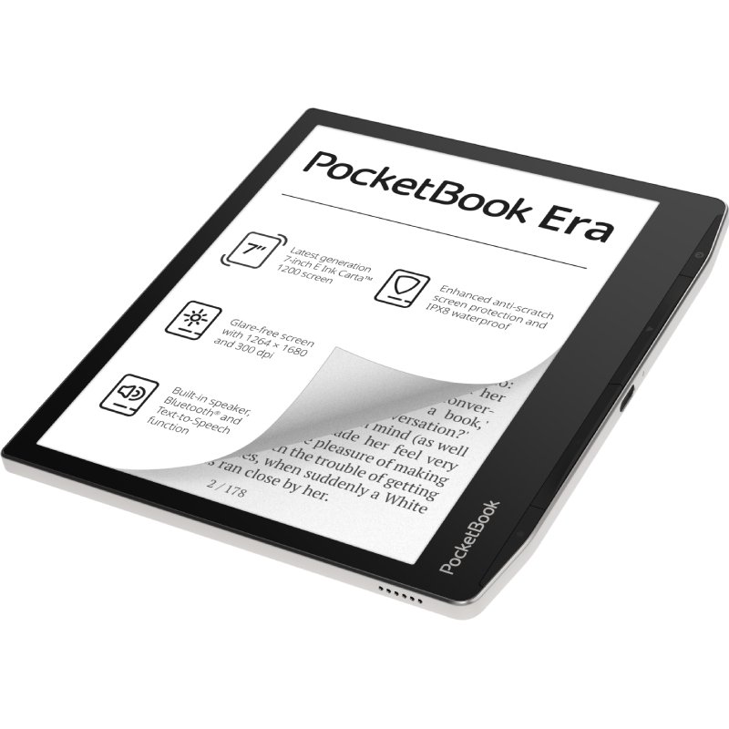 PocketBook 700 Era Silver e-book reader Touchscreen 16 GB Black Silver