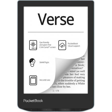 PocketBook Verse e-book reader 8 GB Wi-Fi Black, Blue