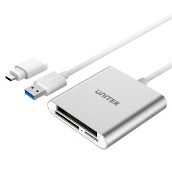 UNITEK Y-9313 lecteur de carte mémoire USB 3.2 Gen 1 (3.1 Gen 1) Argent