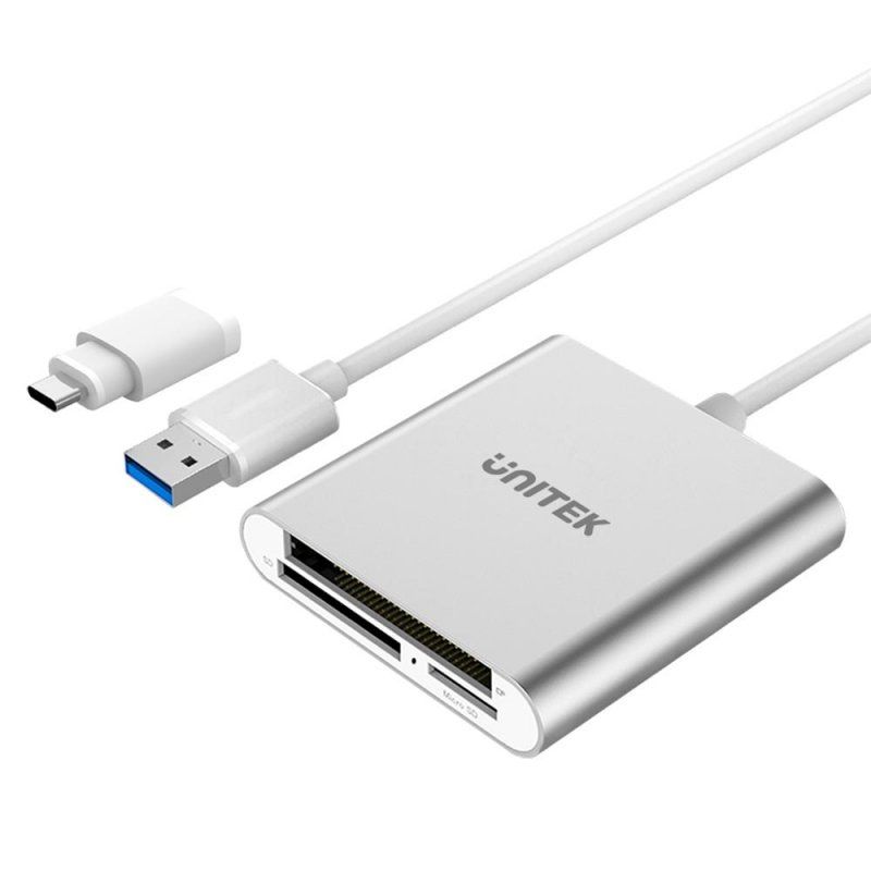 UNITEK Y-9313 lecteur de carte mémoire USB 3.2 Gen 1 (3.1 Gen 1) Argent