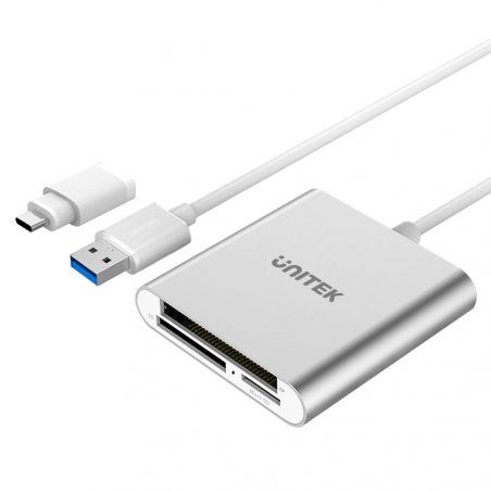 UNITEK Y-9313 lecteur de carte mémoire USB 3.2 Gen 1 (3.1 Gen 1) Argent
