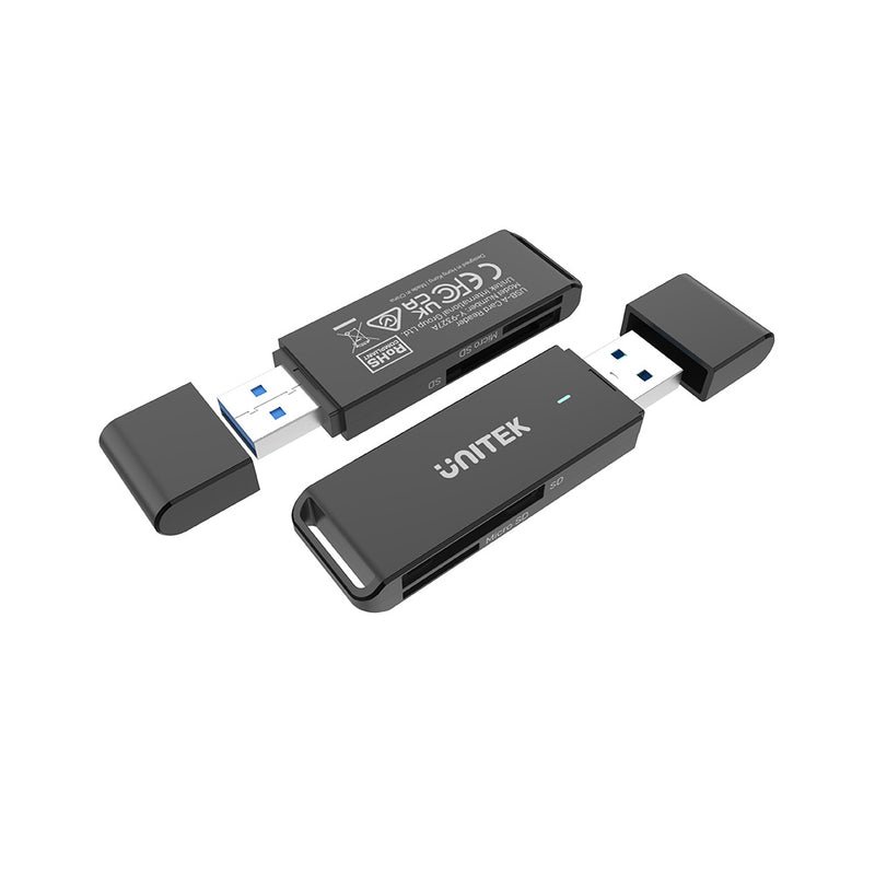 UNITEK Y-9327A lecteur de carte mémoire USB 3.2 Gen 1 (3.1 Gen 1) Type-A Noir