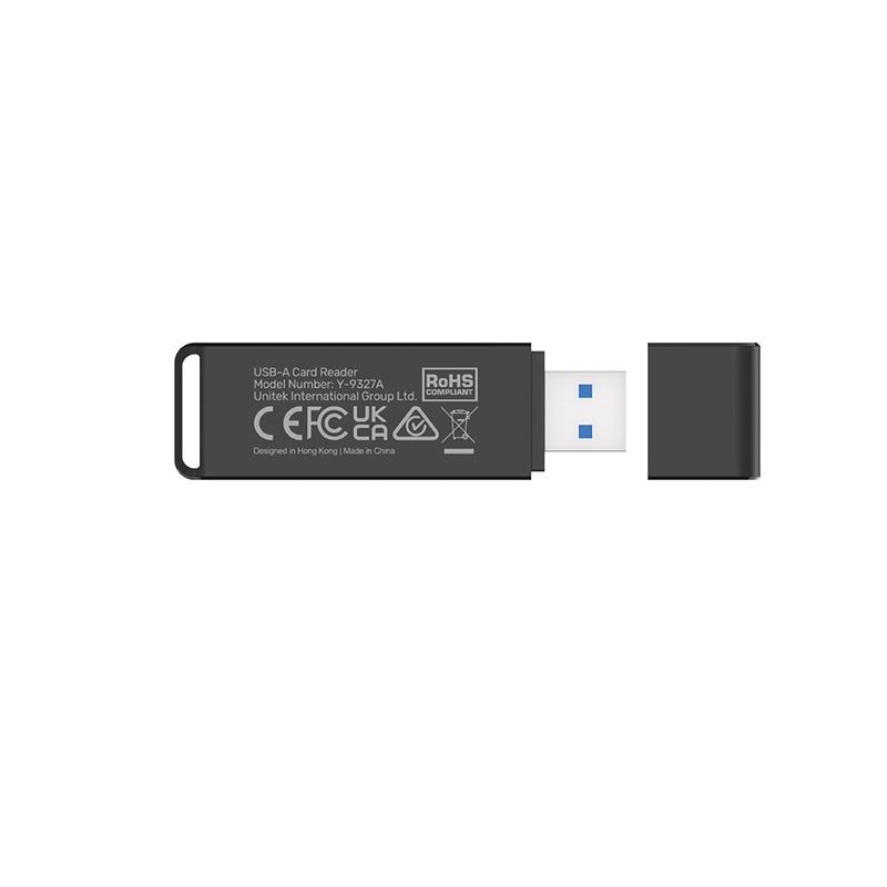 UNITEK Y-9327A lecteur de carte mémoire USB 3.2 Gen 1 (3.1 Gen 1) Type-A Noir