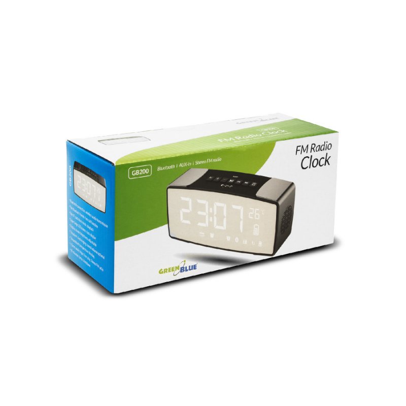 Greenblue 62917 Clock Digital Black Grey