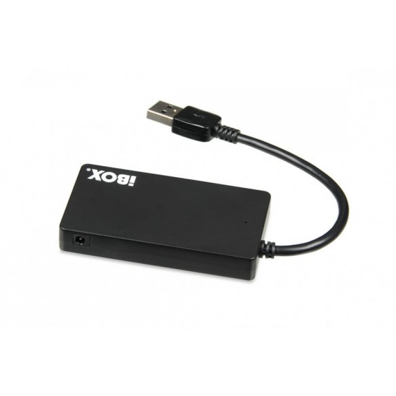 iBox IUH3F56 hub & concentrateur USB 3.2 Gen 1 (3.1 Gen 1) Type-A 5000 Mbit/s Noir