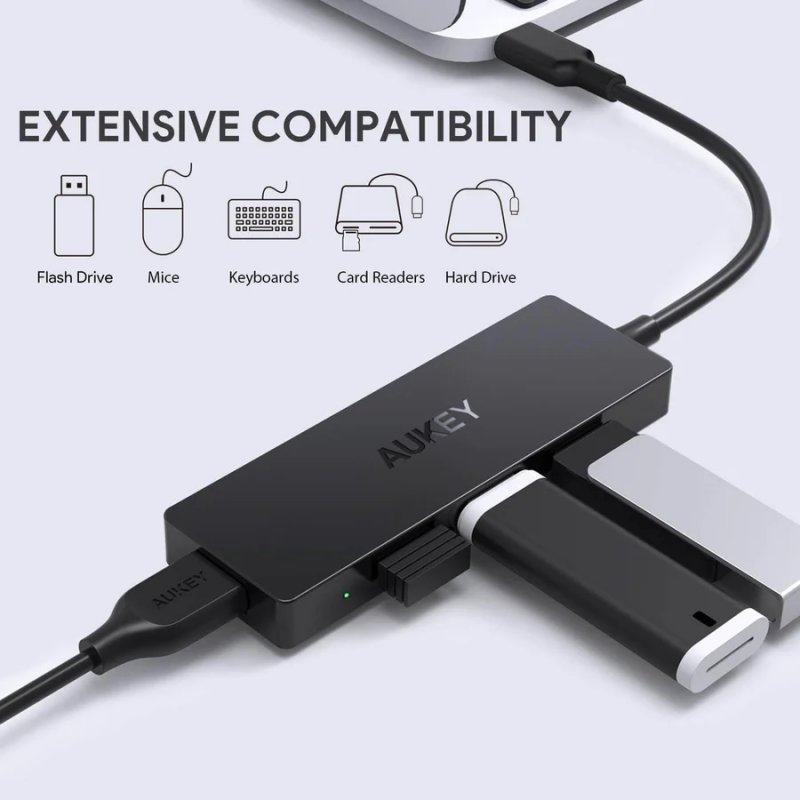 AUKEY CBC64 Avec fil USB 3.2 Gen 2 (3.1 Gen 2) Type-C Noir