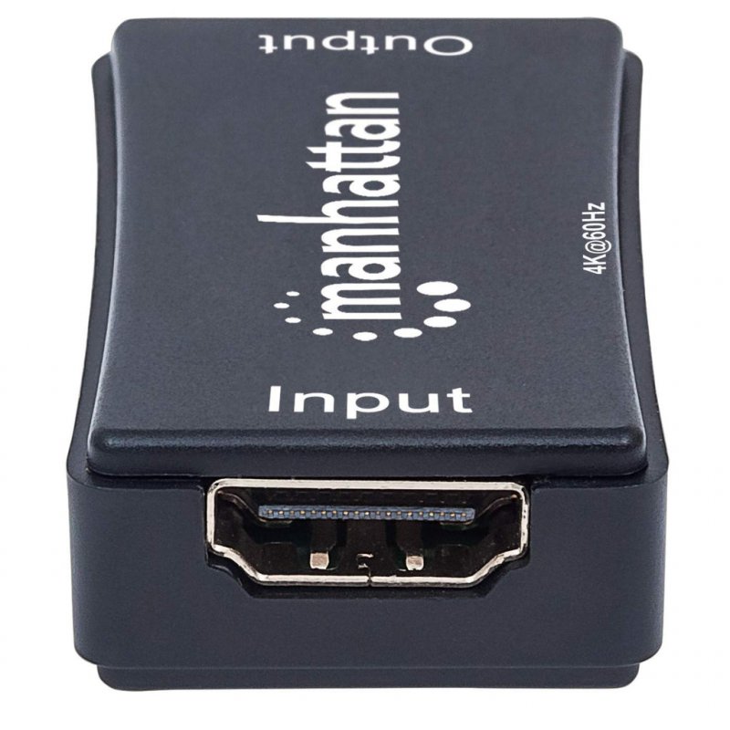 Manhattan HDMI Repeater 4K@60Hz Active Boosts HDMI Signal up to 40m Black Three Year Warranty Blister