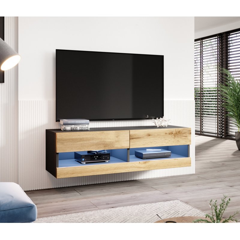 Cama RTVVIGO140N C/DW Support TV et centre de divertissement 2 étagères