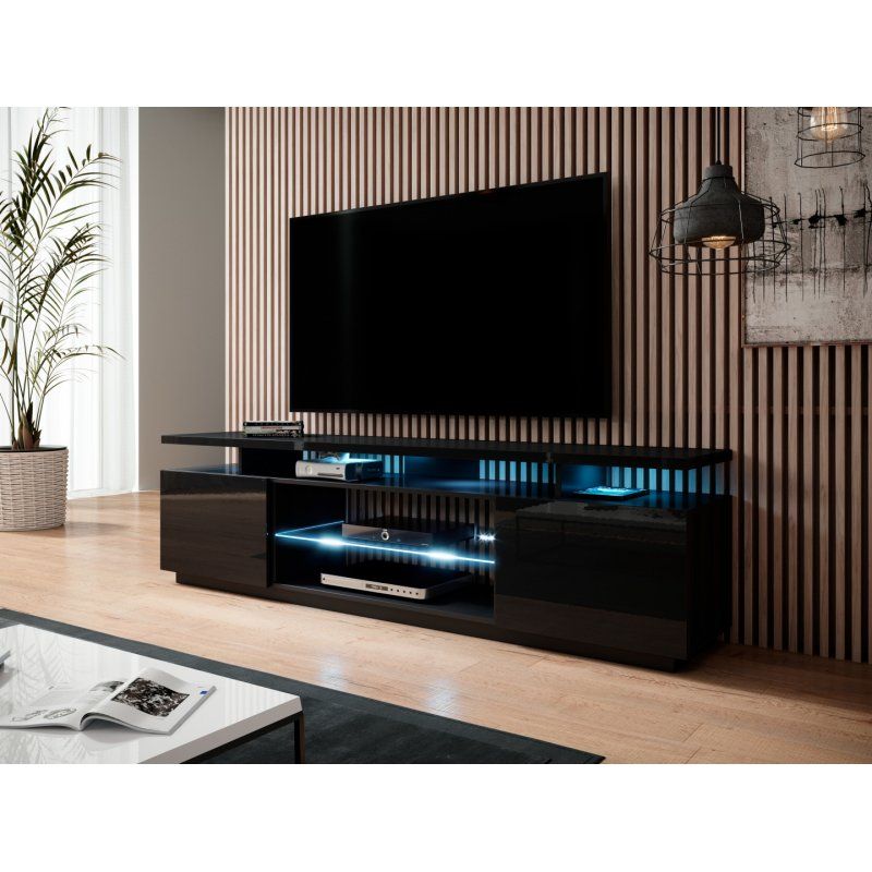 Cama Cabinet RTV EVA 180x40x56 noir brillant