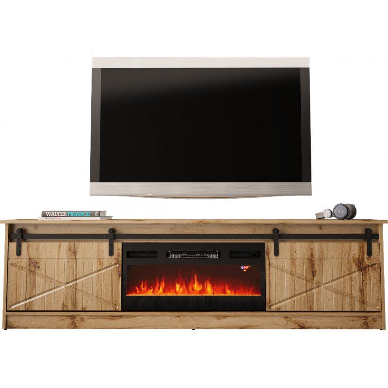 RTV GRANERO fireplace cabinet 200x56.7x35 oak wotan