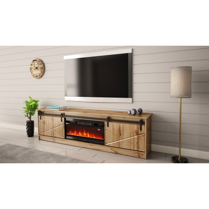 Cama RTV GRANERO fireplace cabinet 200x56.7x35 oak wotan