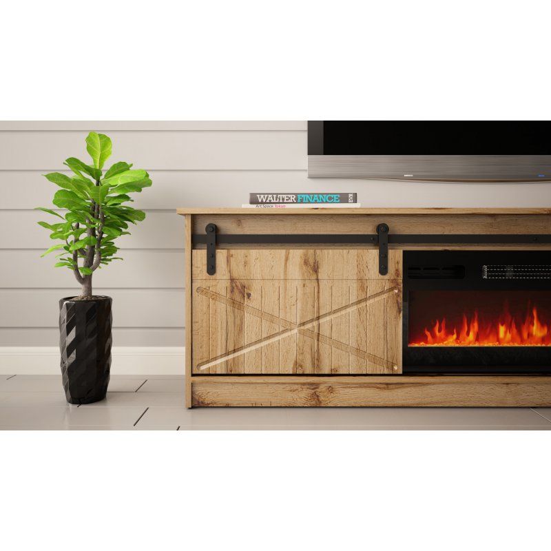 Cama RTV GRANERO fireplace cabinet 200x56.7x35 oak wotan
