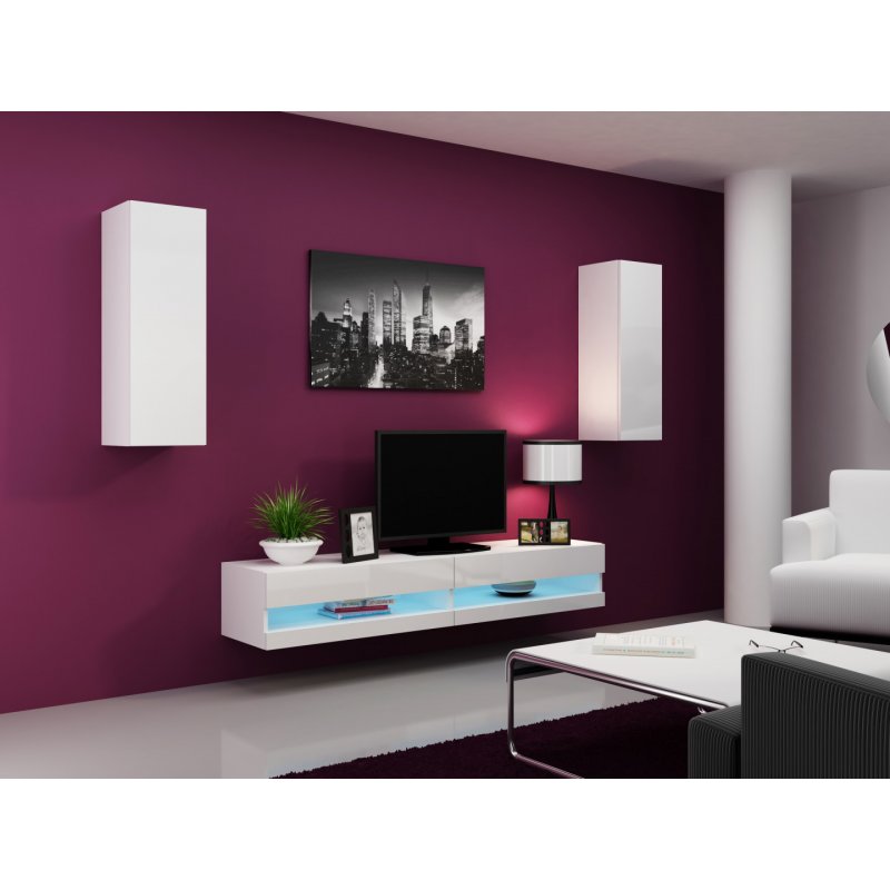 Cama TV stand VIGO NEW 30/140/40 white/white gloss