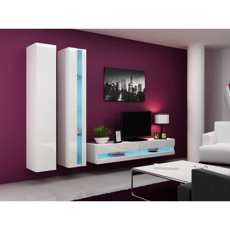 Cama TV stand VIGO NEW 30/140/40 white/white gloss