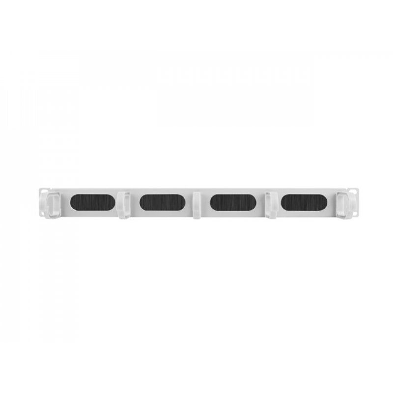 ORGANIZADOR DE CABLES LANBERG 19" CON BRUSH PANEL 5 RINGS- TYPE B 1U GRIS