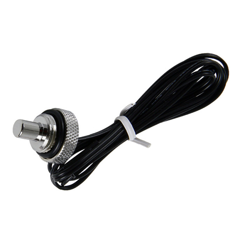 Bitspower Verschlussstopfen mit Temperatur Sensor G1/4 Zoll IG - 90 cm, silber glänzend