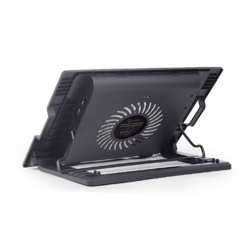 Gembird NBS-1F17T-01 laptop cooling pad 43.2 cm (17") 1500 RPM Black