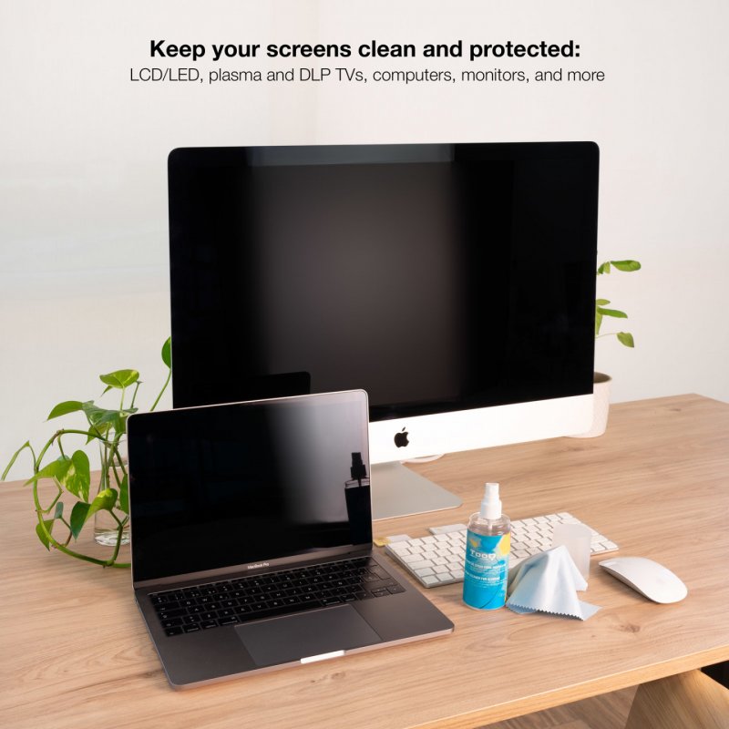 TooQ Spray Screen Cleaner Kit with Microfibre Cloth