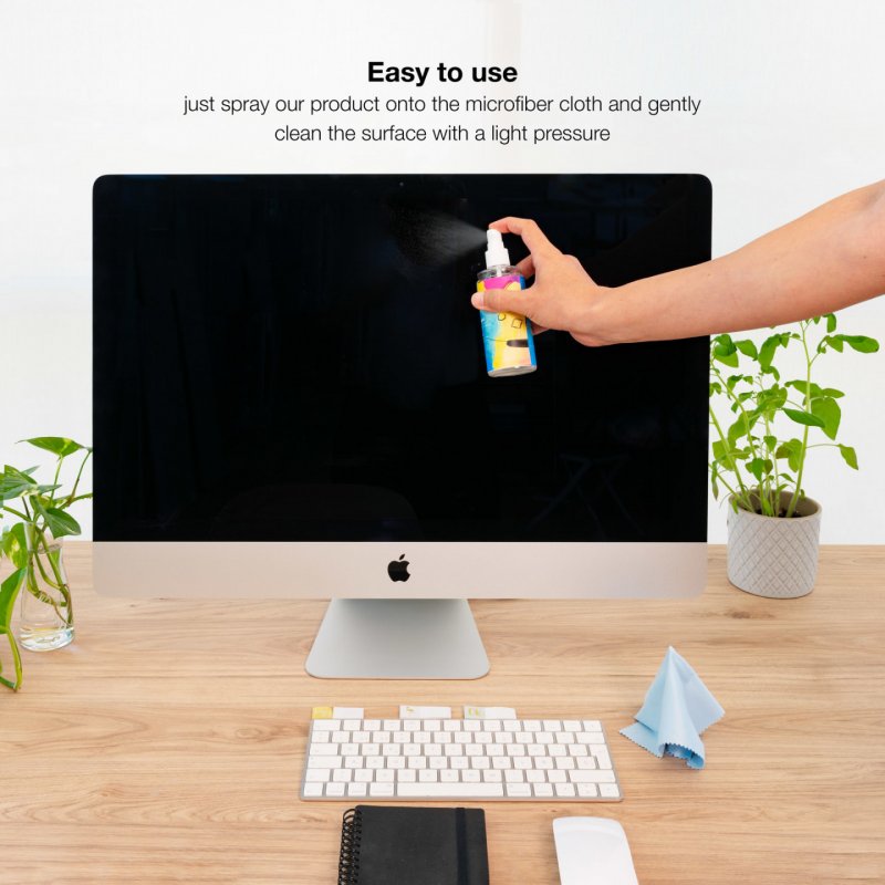 TooQ Spray Screen Cleaner Kit with Microfibre Cloth