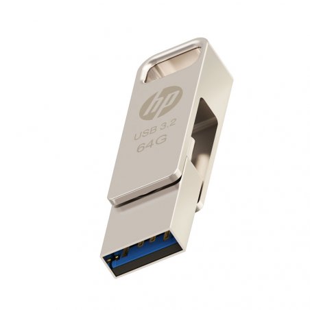 PNY HPFD206C-64 lecteur USB flash 64 Go USB Type-A / USB Type-C 3.2 Gen 2 (3.1 Gen 2) Argent