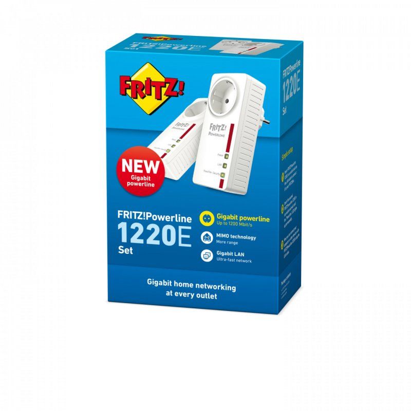 POWERLINE FRITZ 1220E INTERNATIONAL AC1200 SET 2 UDS ENCHUFE